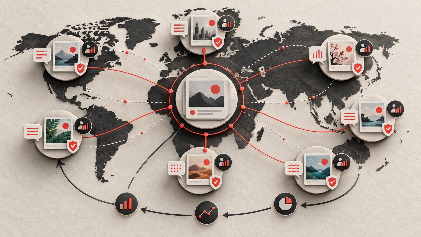 A global campaign hub connecting locally adapted content, compliance and measurement across markets